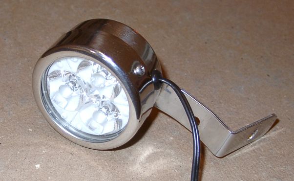 Front view of triple LED headlight